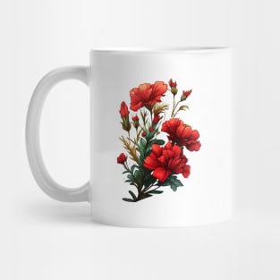 Red Flowers Mug